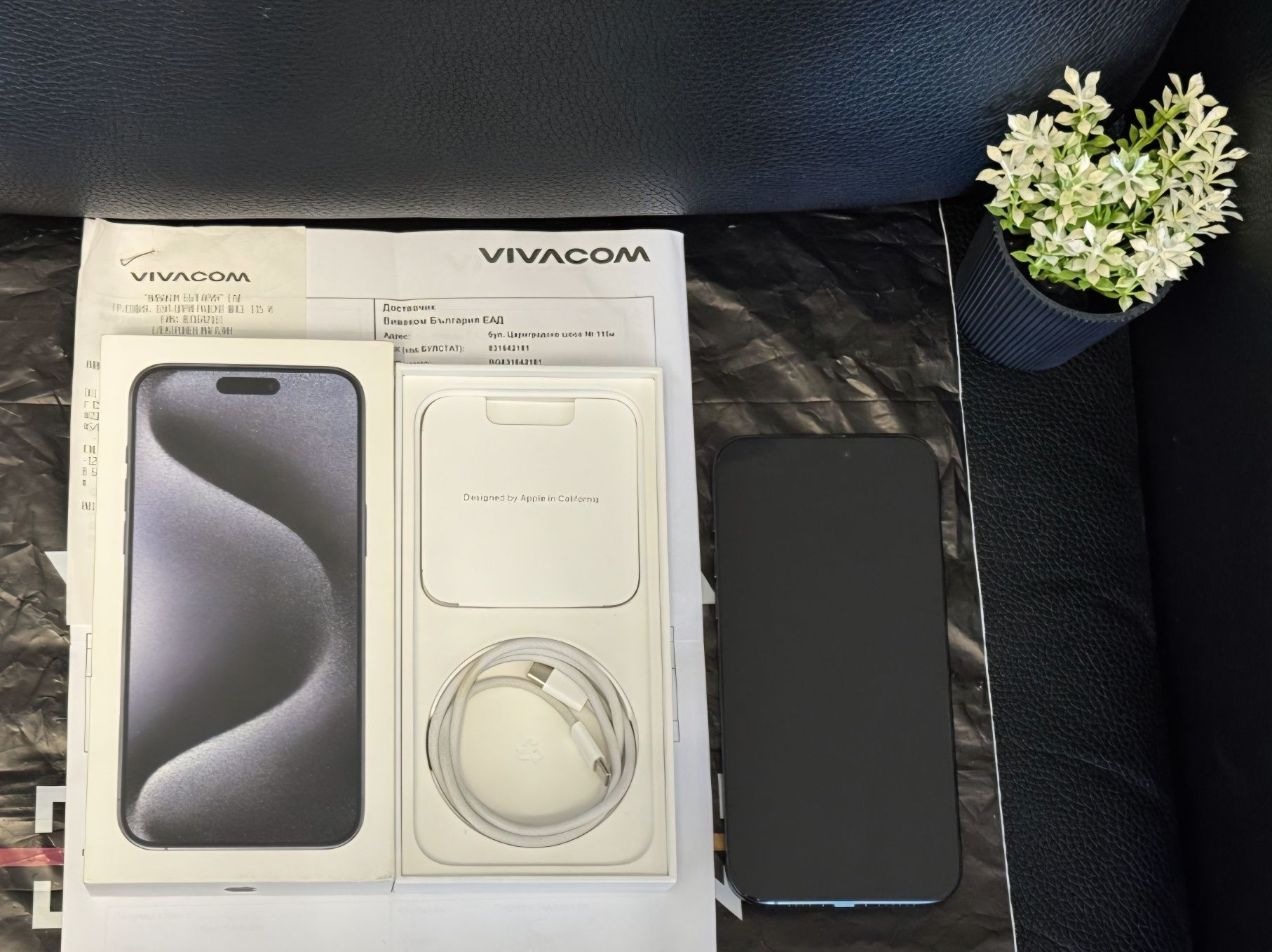 КАТО НОВ 512GB iPhone 15 Pro Max Vivacom Гаранция 2026 Blue / Син