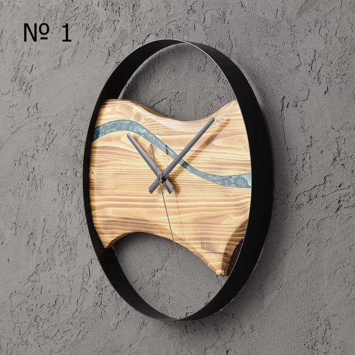 Ръчна изработка Дървен стенен часовник със смола - уникален подарък