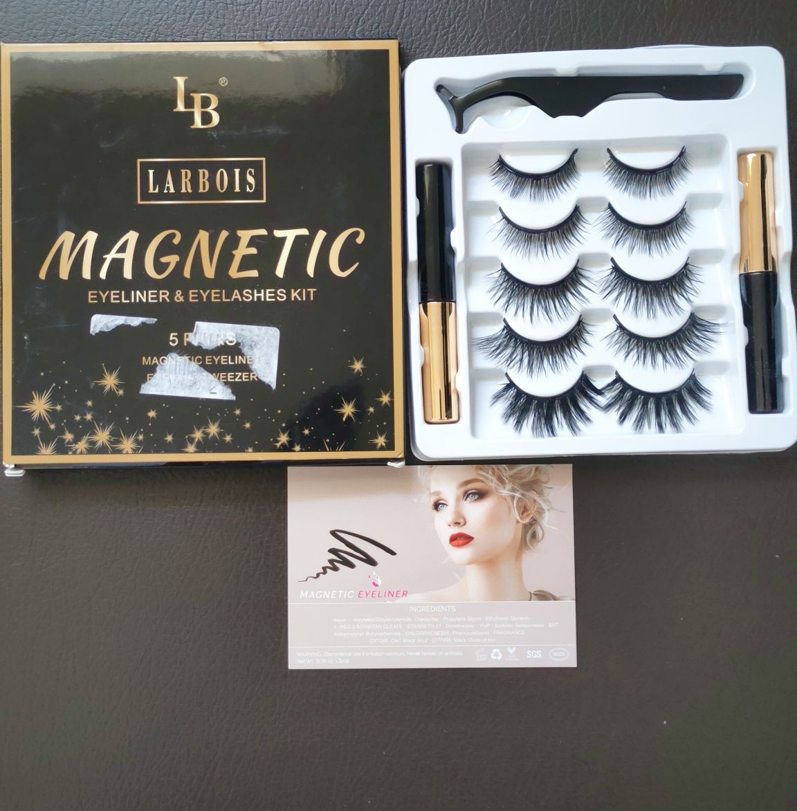 Комплект магнитни мигли Larbois Magnetic Eyeliner & Eyelashes Kit.