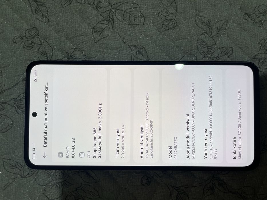 Redmi not  13  Ram 8+4 / 128