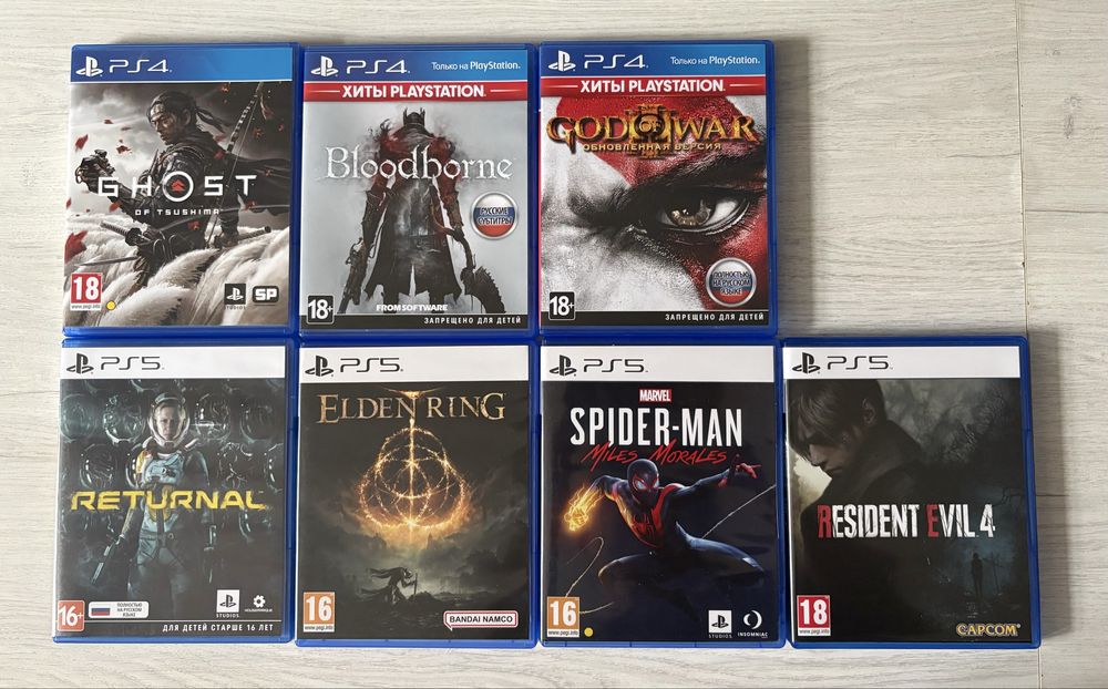 Продам игры на playstation 5/4 срочно