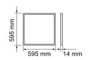 LED Панел V-tac 40W 60×60см 4950lm (595×595)мм Hi 6400k/4500k Силен