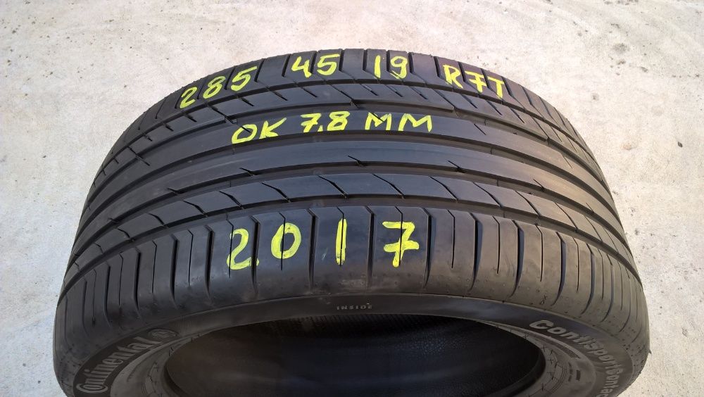 O anvelopa vara 285 45 19 continental sportcontact 5 run flat 7,5 mm