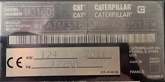 Продам Экскаватор Caterpillar M316D