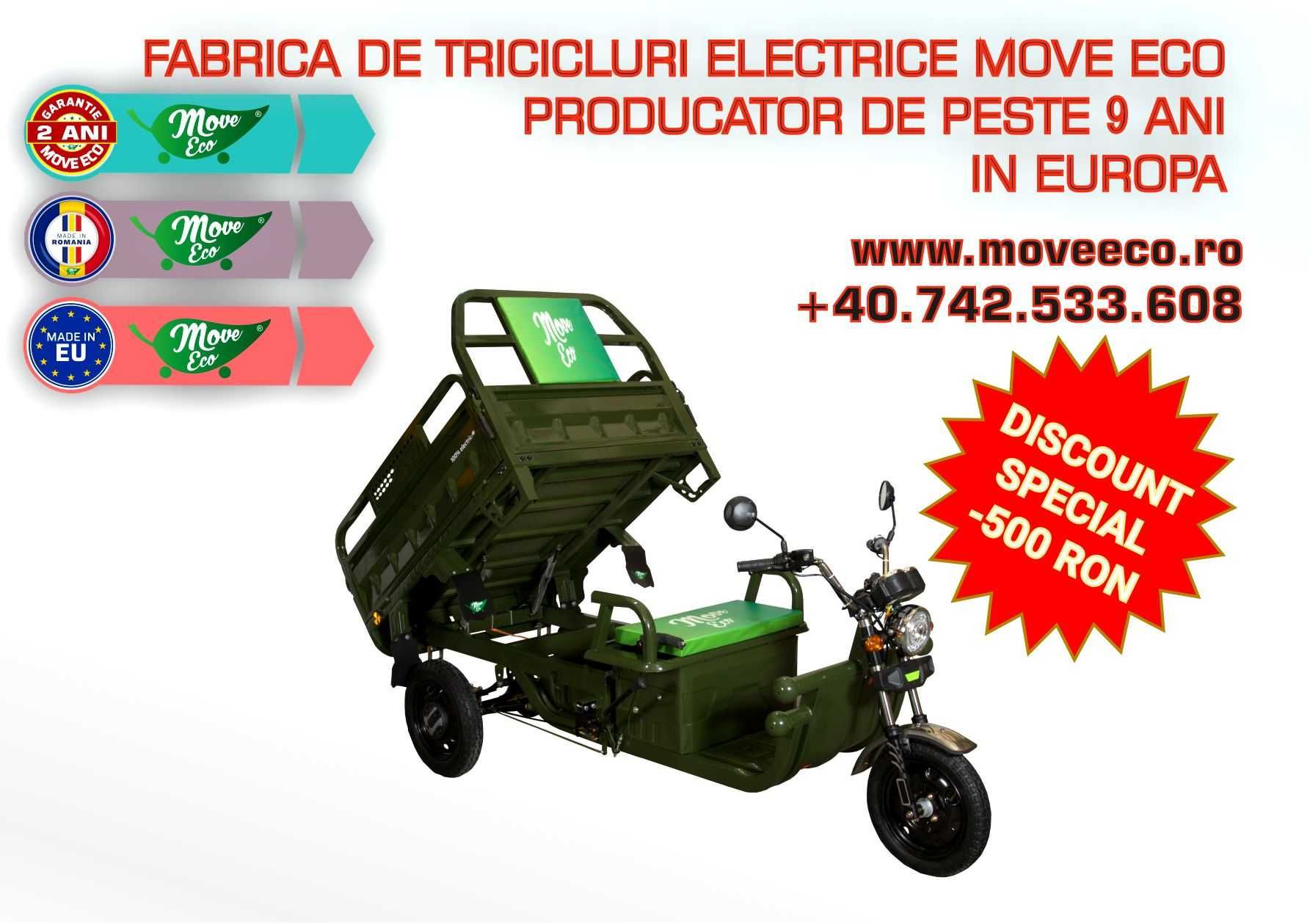 Triciclu Electric EEC persoane adulte - offroad/optional & cabina