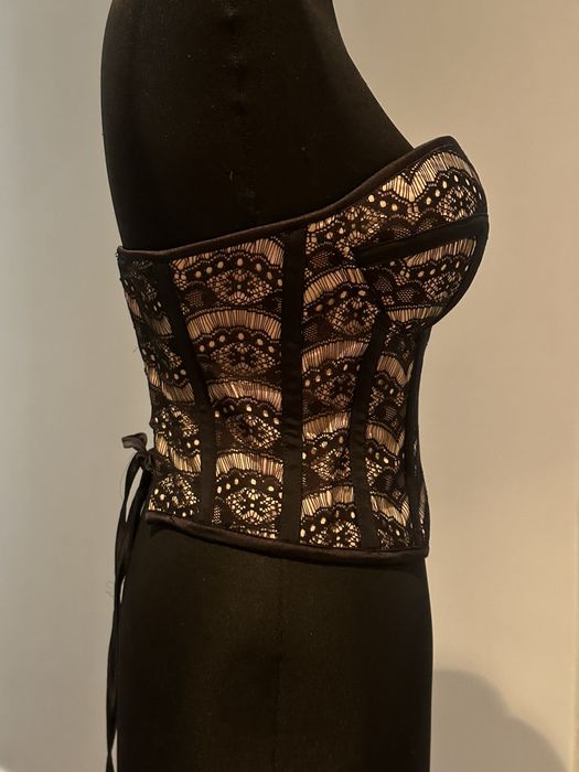 Nou Corset couture negru dantela sexy Ana Radu