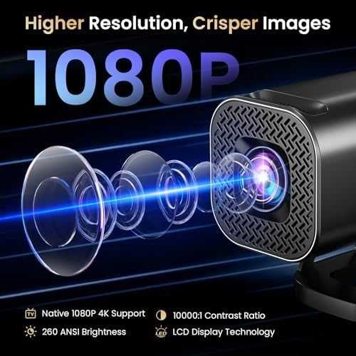 Нов Портативен Проектор 4K Поддръжка, WiFi 6, Bluetooth, Домашно Кино