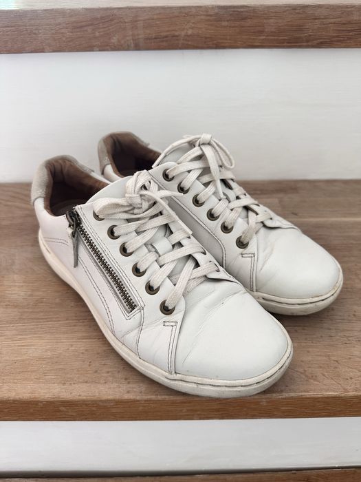 Маркови маратонки Clarks естествена кожа