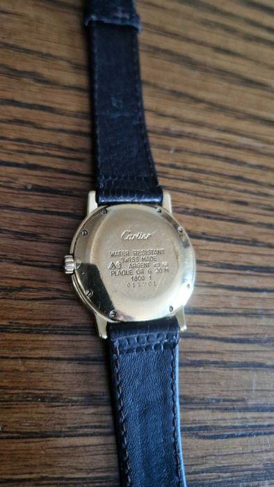 Ceas lux vintage ,,must de Cartier"ronde,aur vermeil,quartz,original