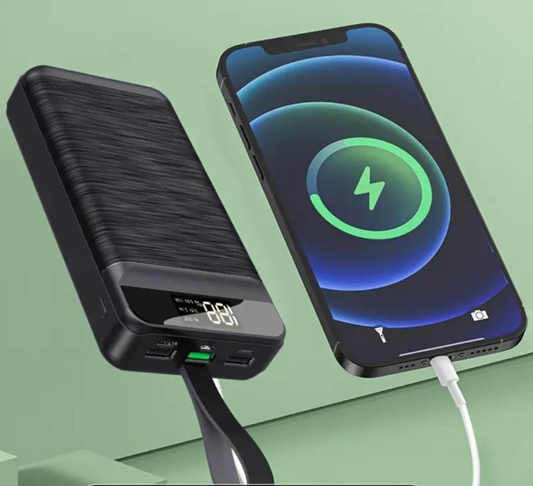 Baterie externa 50000mAh cu încărcare rapidă,afișaj LED și lanternă