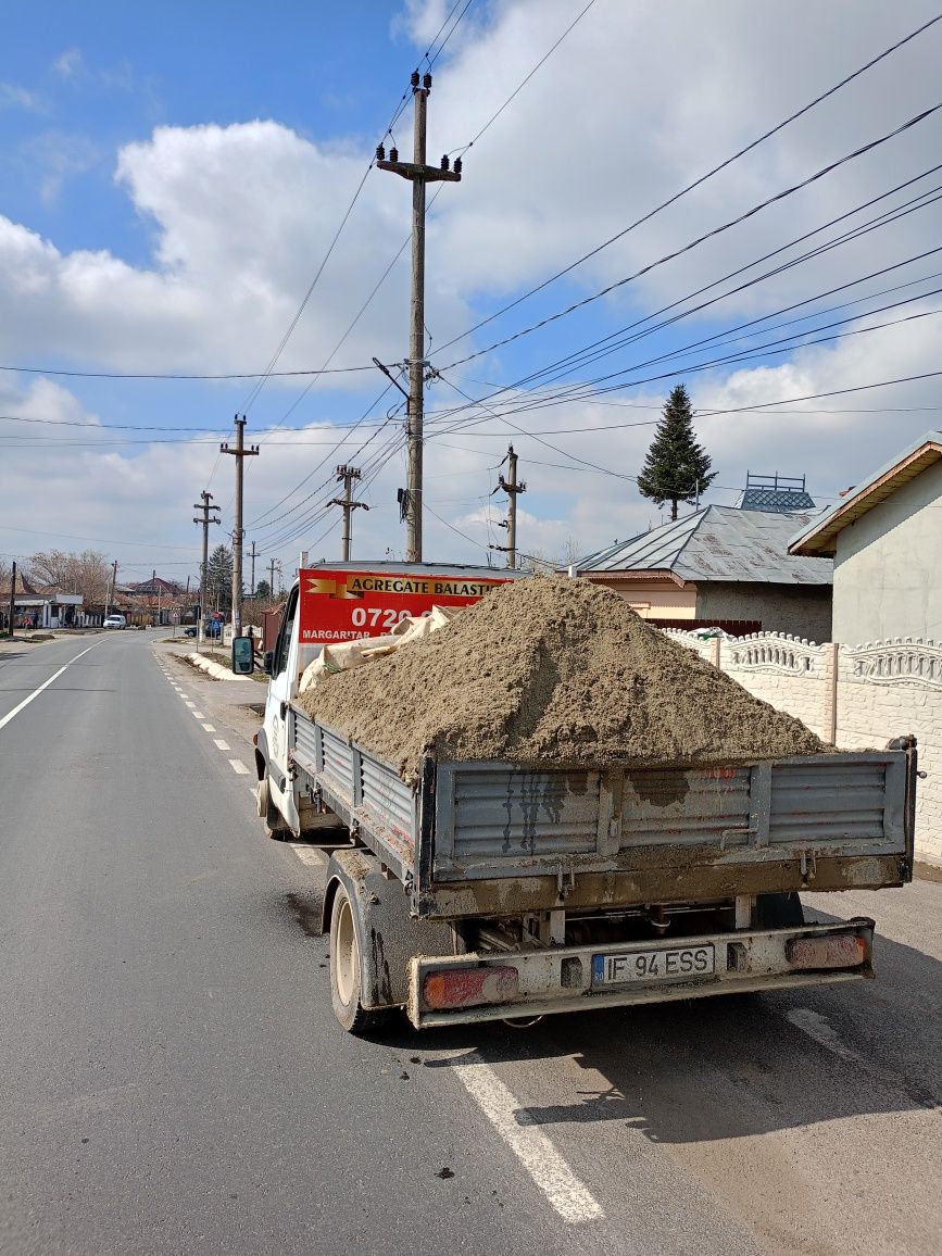 Agregate balastiera,nisip,amestec,piatra,pamant