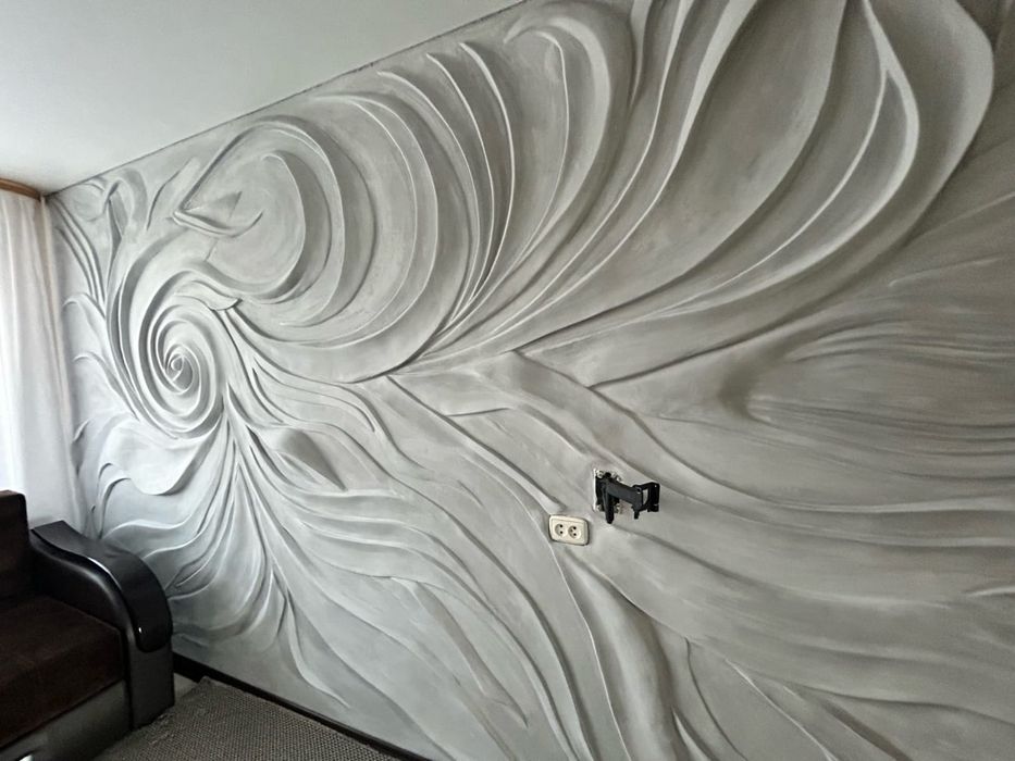 Барельеф.Скала.Объемное гипсовое панно.Скульптор.Гипсовая скуььптура.