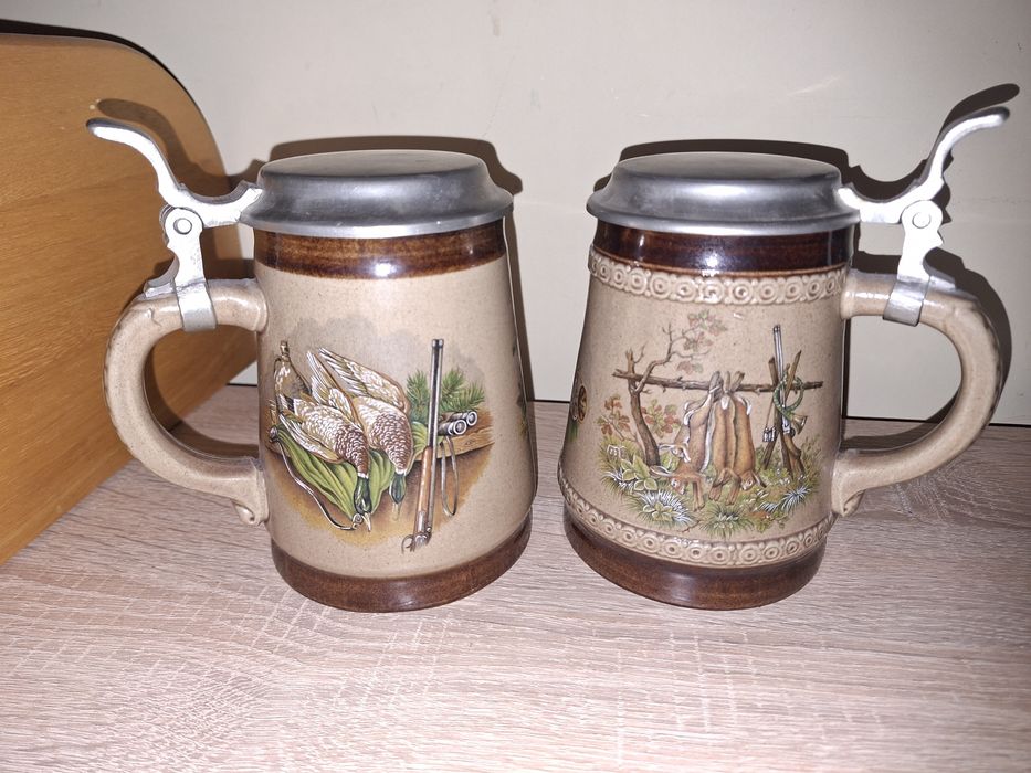 2 Halbe cu capac bere/vin unicat