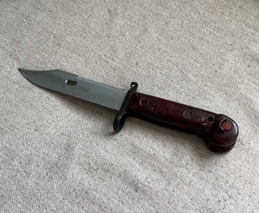 Baionetă militară AKM cu teacă și toc piele original MAPN colecție