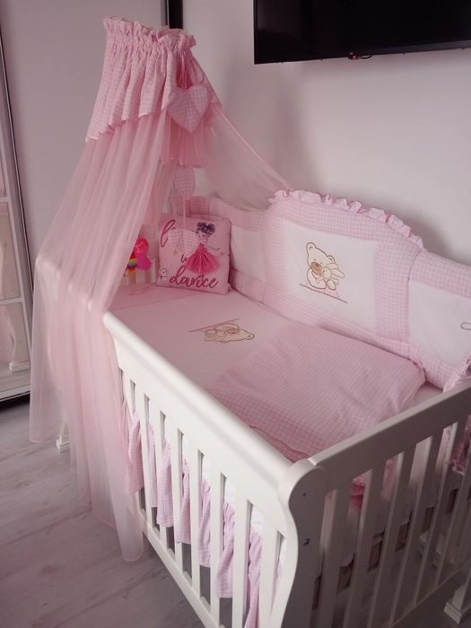 Pătuț copii cu baldachin