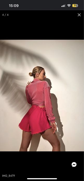 Цикламени къси панталонки LM flowers