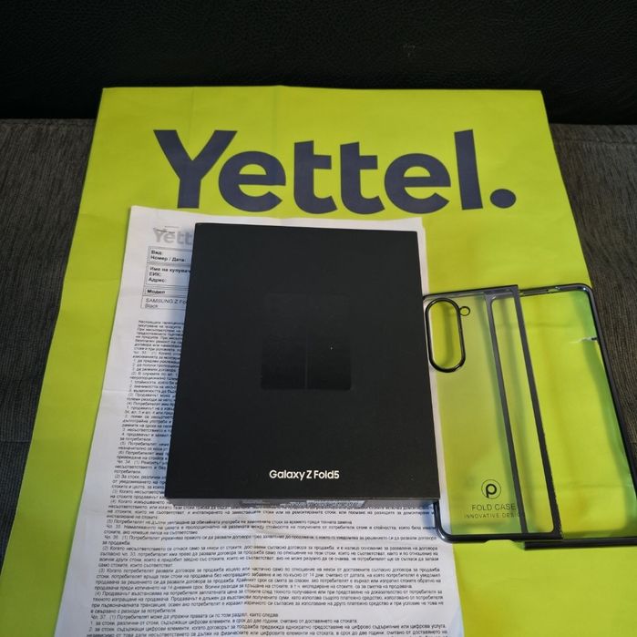 КАТО НОВ 256GB Samsung Z Fold 5 Yettel Гаранция 2026г. Black / Черен