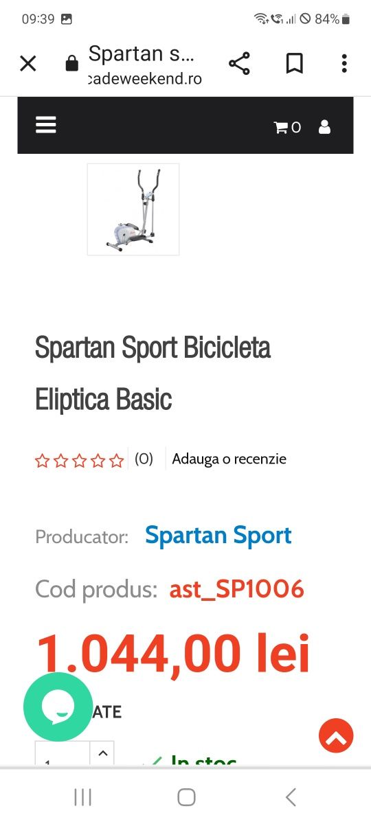 Bicicleta Eliptica Basic Spartansport