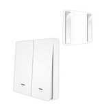 Intrerupator wireless MOES Tuya ZigBee, pe baterii, alb