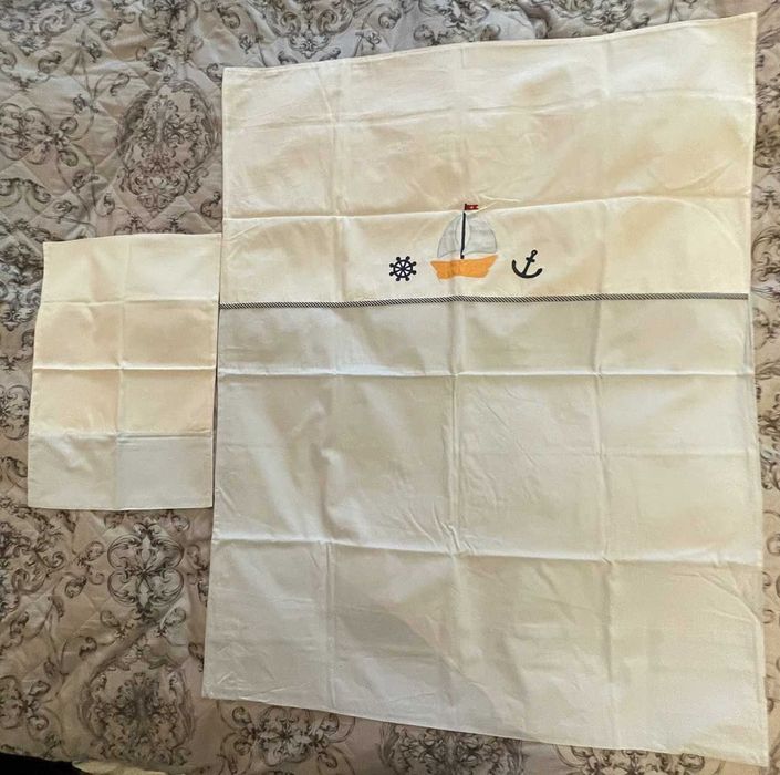 Set aparatori NOU, cearsaf pilota, fata de perna patut bebe MOBEXPERT