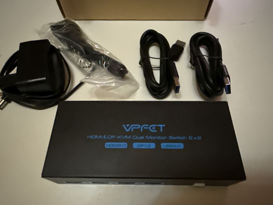 Switch Comutator KVM HDMI 2.0 DP 1.2 Dual Monitor 2x2 USB 3.0 VP-SW272