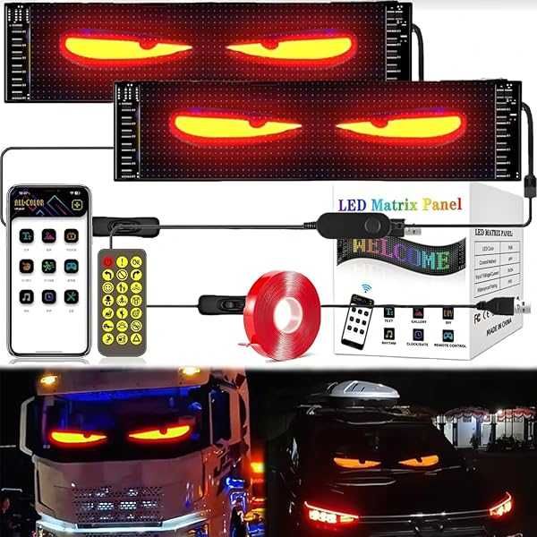 LED Гъвкава Лента за челно стъкло Дяволски Очи Demon Eyes Табло с очи