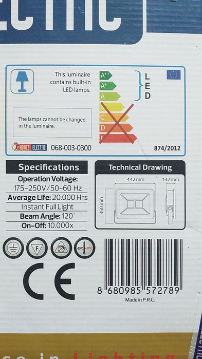 Proiector puternic 2400w cu leduri SMD 300W