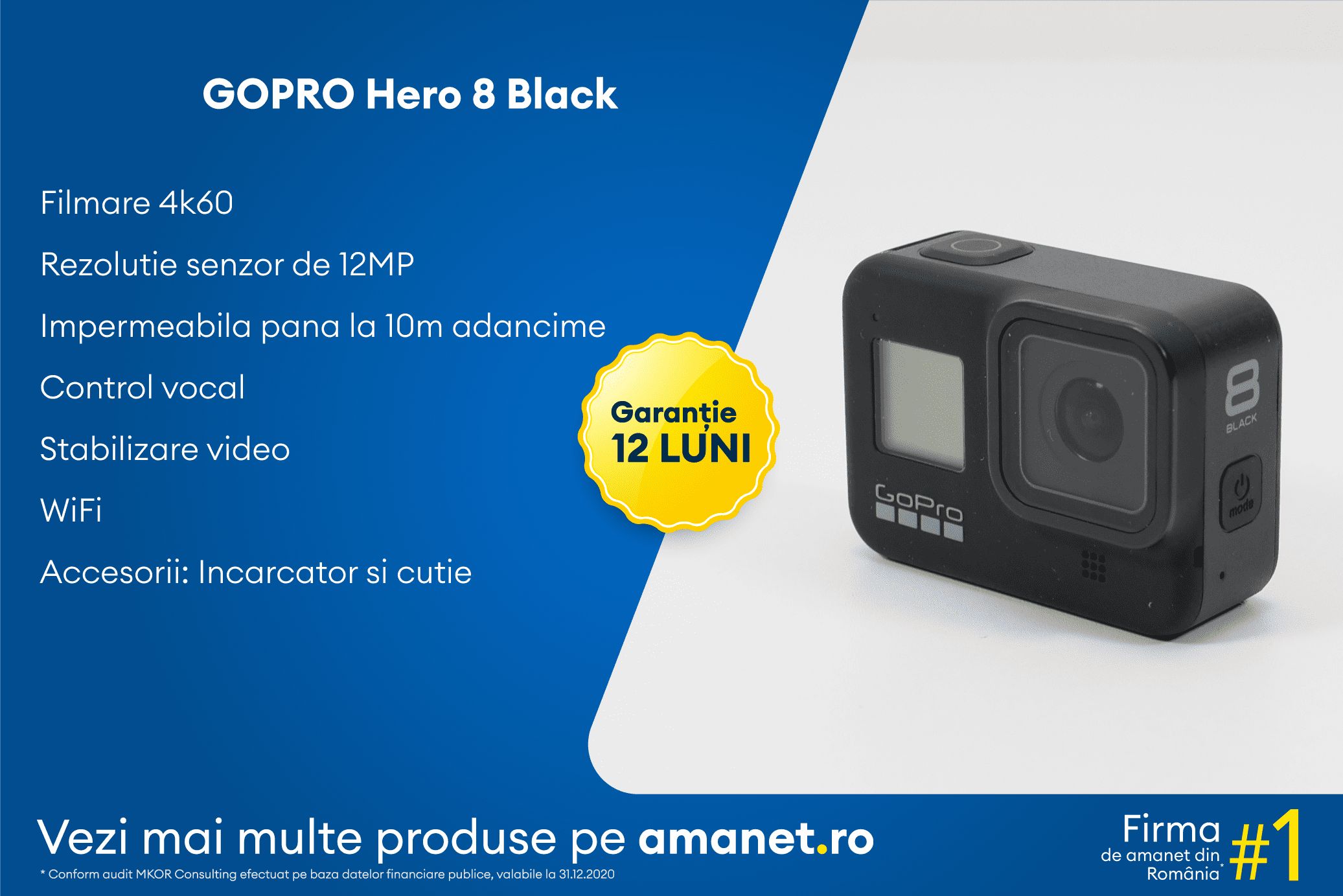 Cam. Video Gopro Hero 8 Black - BSG Amanet & Exchange