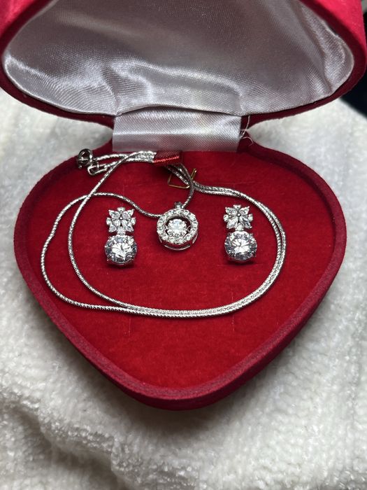 Серьги с кулоном, комплект