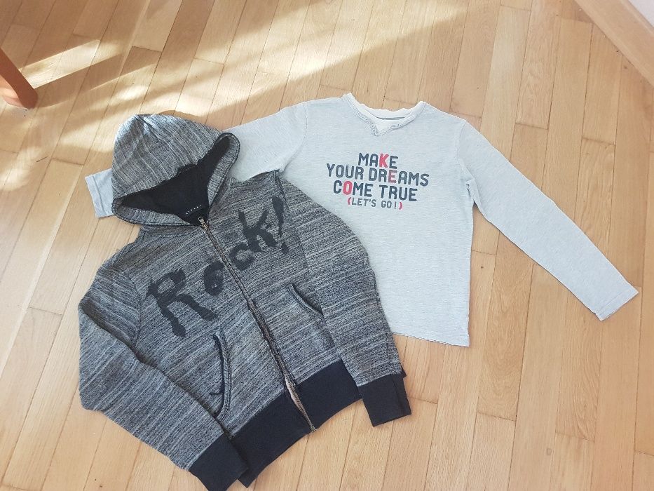Страхотни детски блузки DKNY,OKAIDI,GAS и суитшърт SISLEY за 10г.момче