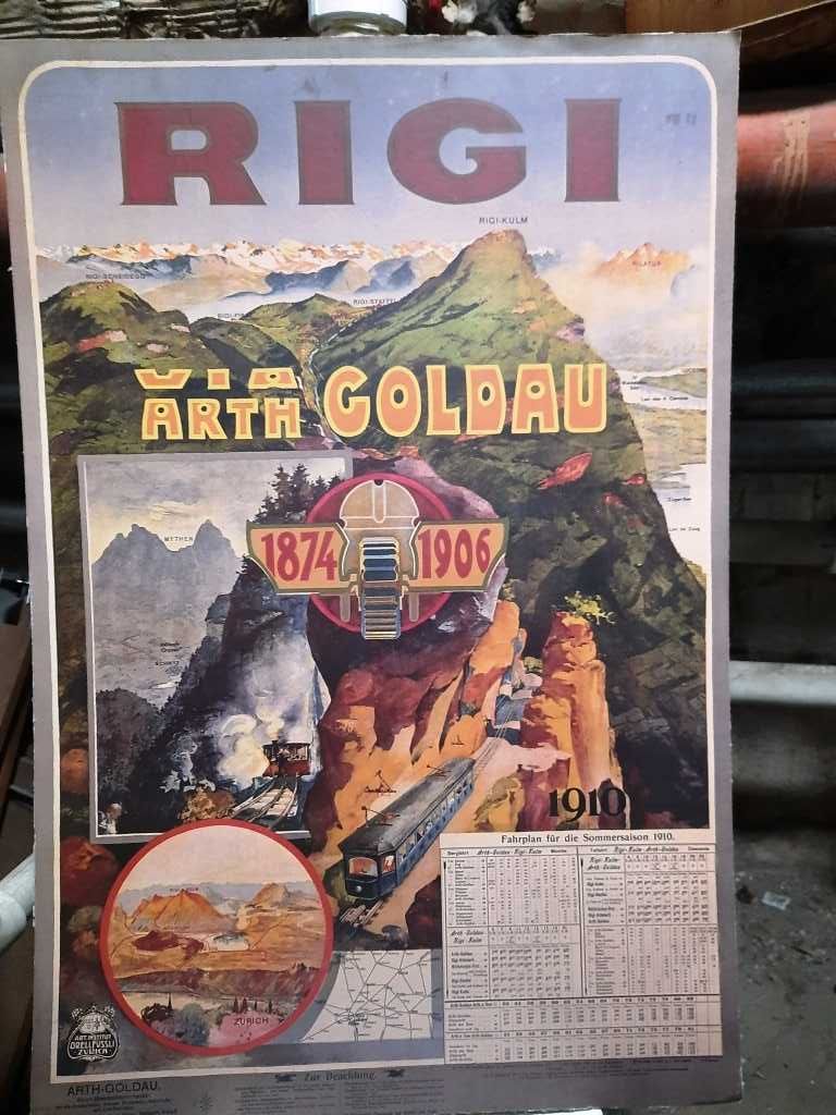 Afis Mare an 1910 - Rigi via Art Goldau