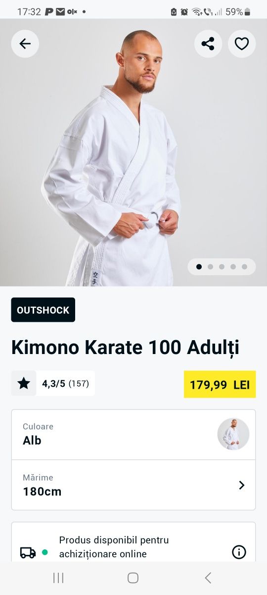Kimono Karate 180cm