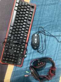 tastatura+mouse+casti