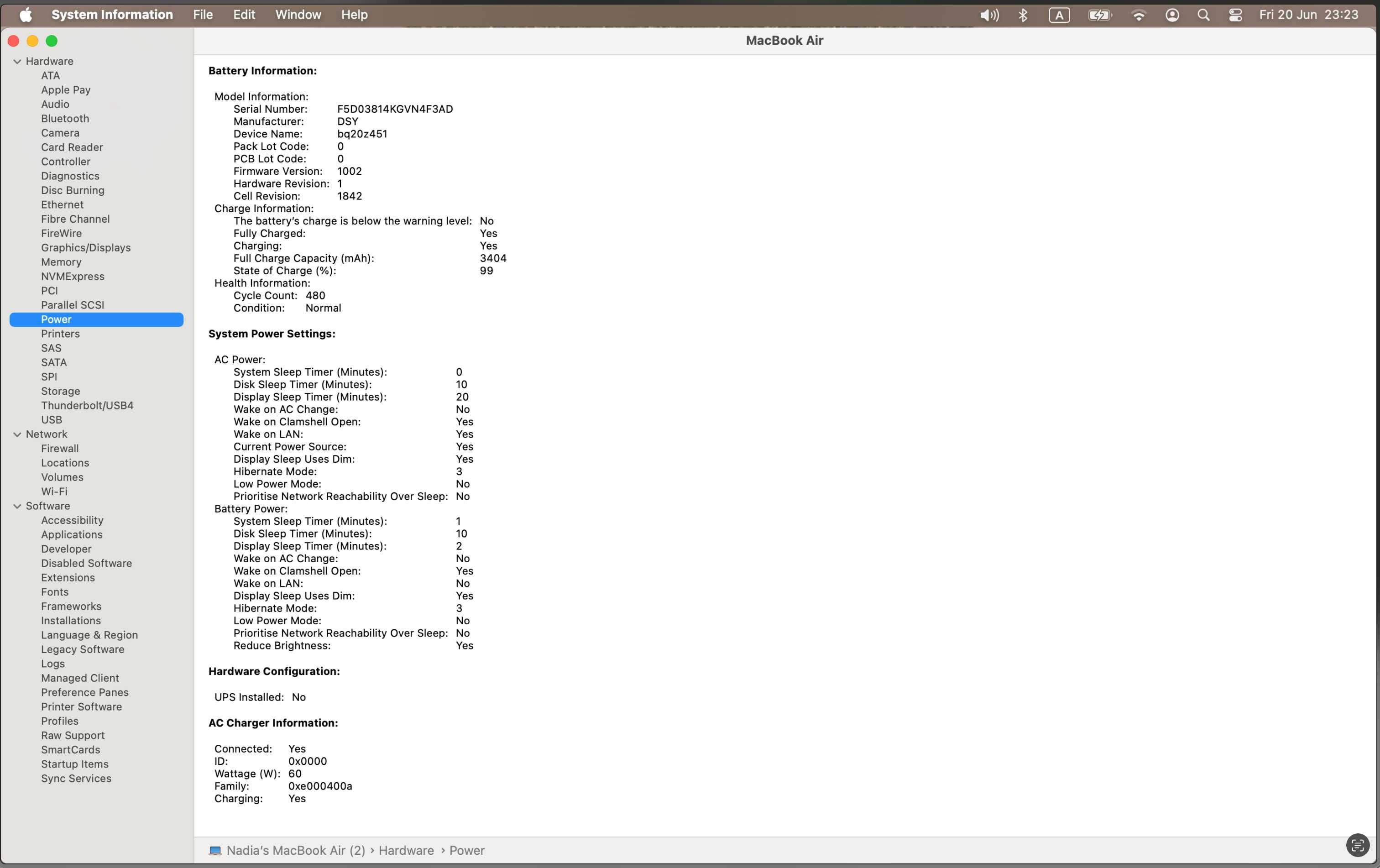 Macbook Air 2020 13'' Retina Display Intel 256 GB SSD