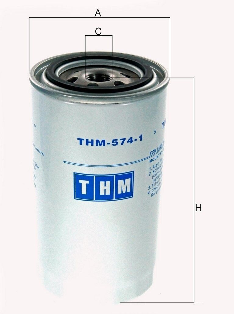 Filtru ulei THM Polonia 574-1, MF-1014, VW LT38, 31, 35