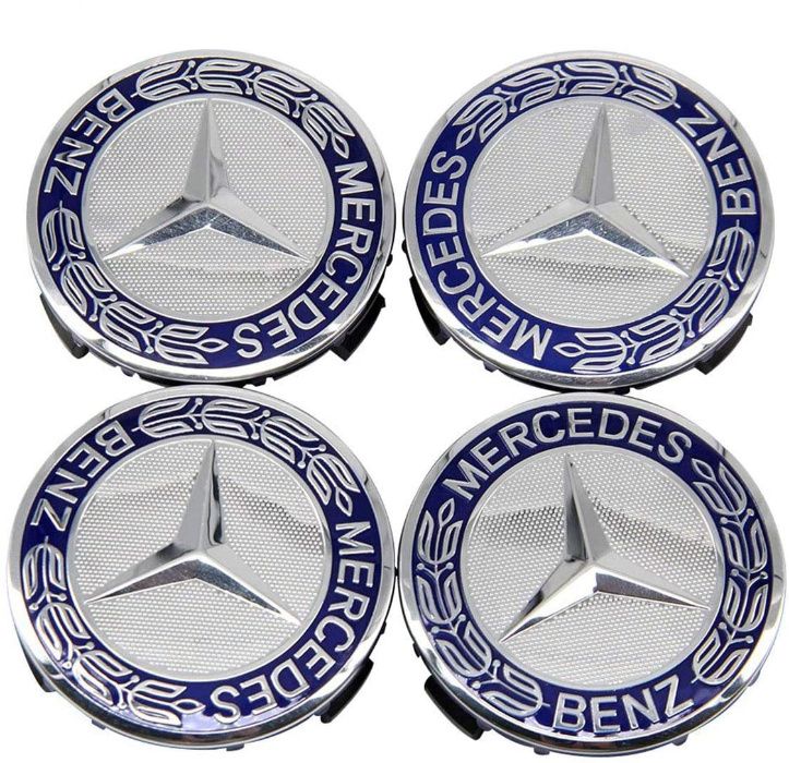 Set 4 Capace Mercedes albastre doar pt jante originale Mercedes-Benz