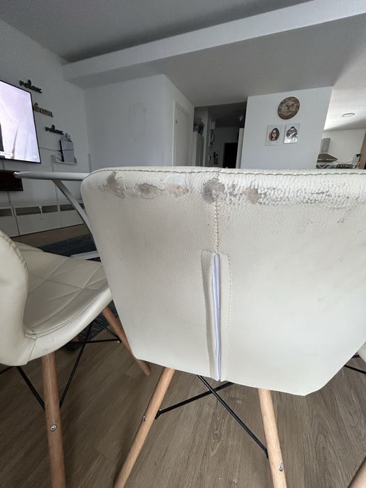 Masa rotunda, alba, 148 cm diametru