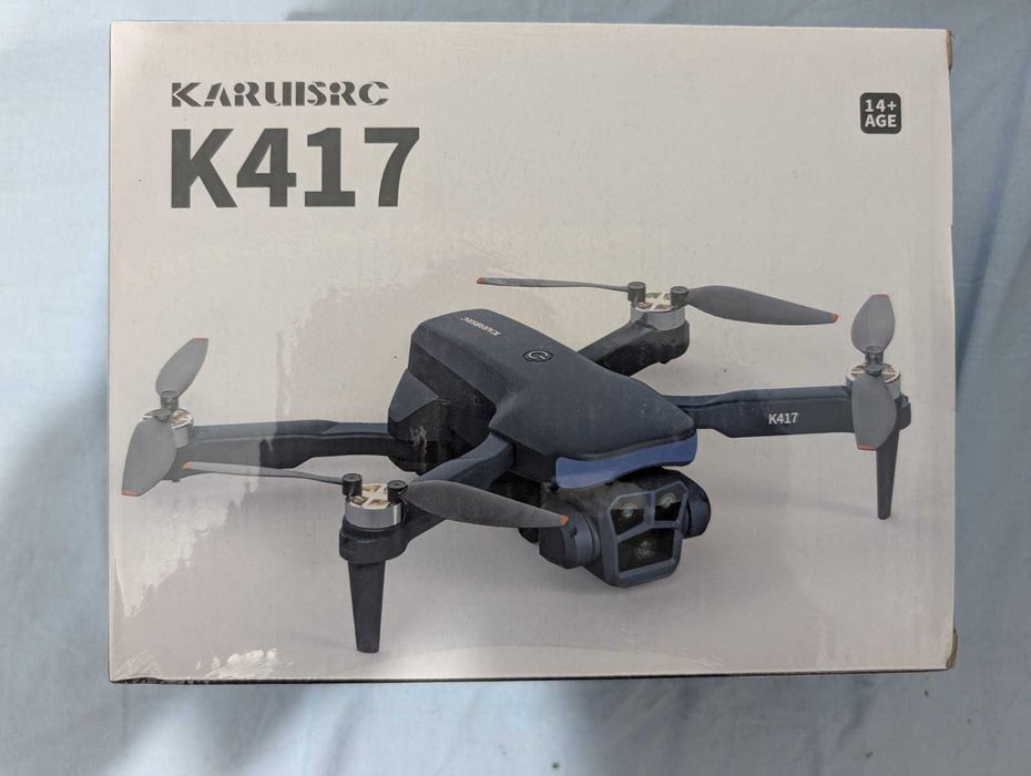 Dronă K417 cu cameră 1080P  lumini LED albastre, dronă AI