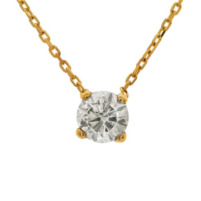 Colier cu diamant natural 0,62 ct. certificat