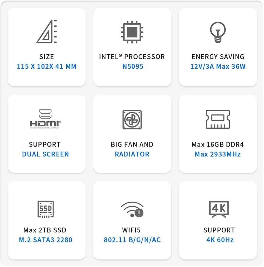 Mini PC Beelink Mini S,Intel N5095,8/256 GB SSD,Windows 11 Pro,sigilat