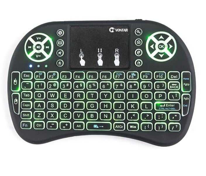 Tastatura Smart TV Box USB Iluminata, Wireless cu acumulator