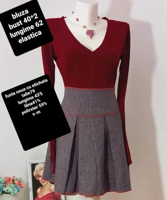 Tinuta fusta lana si bluza