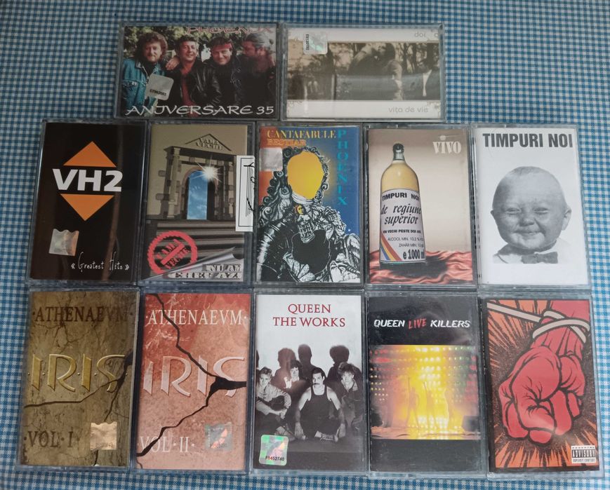 Caseta audio,Rock,Iris,Vama veche,Phoenix, Timpuri noi,Cargo,Queen,VH2