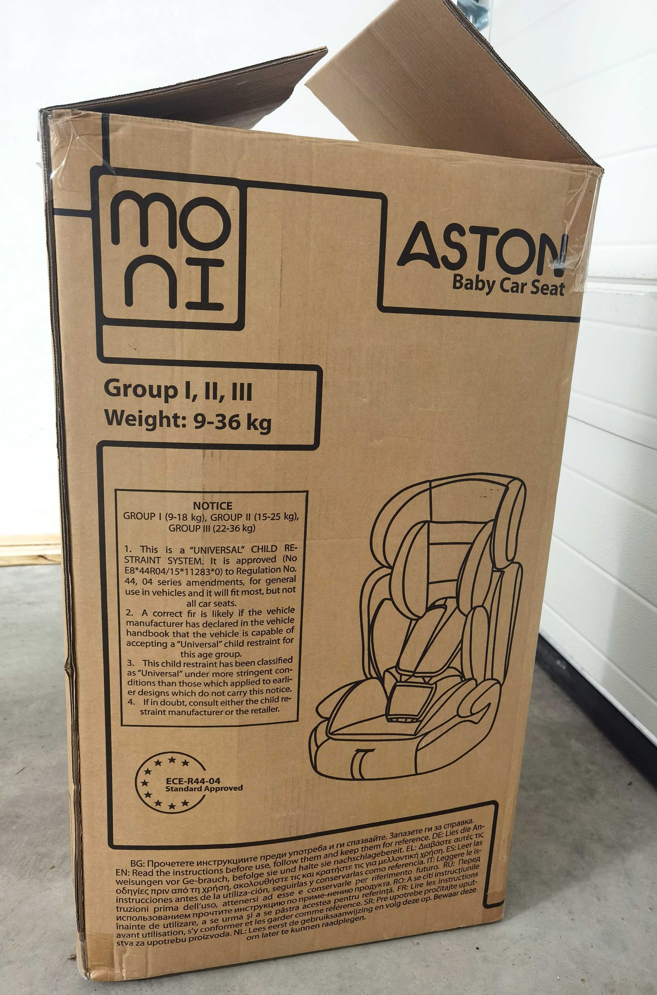 Столче за кола Moni - Aston, 9 - 36 kg, розово