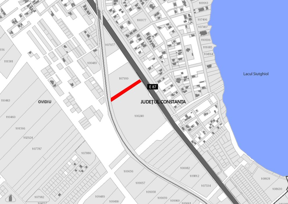 Teren 2.500 mp Ovidiu vis-a-vis de Insula Ovidiu (sens giratoriu)