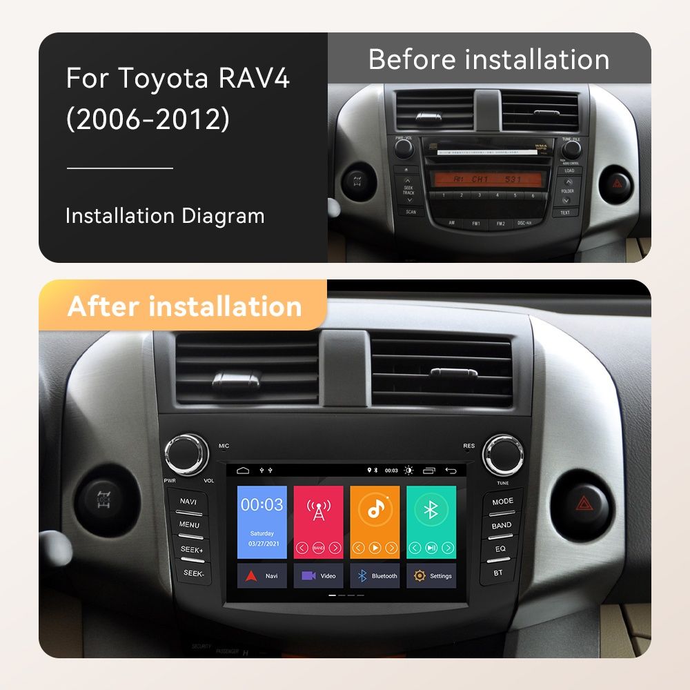 Android 12 навигация toyota rav4 2006 мултимедия Андроид без двд