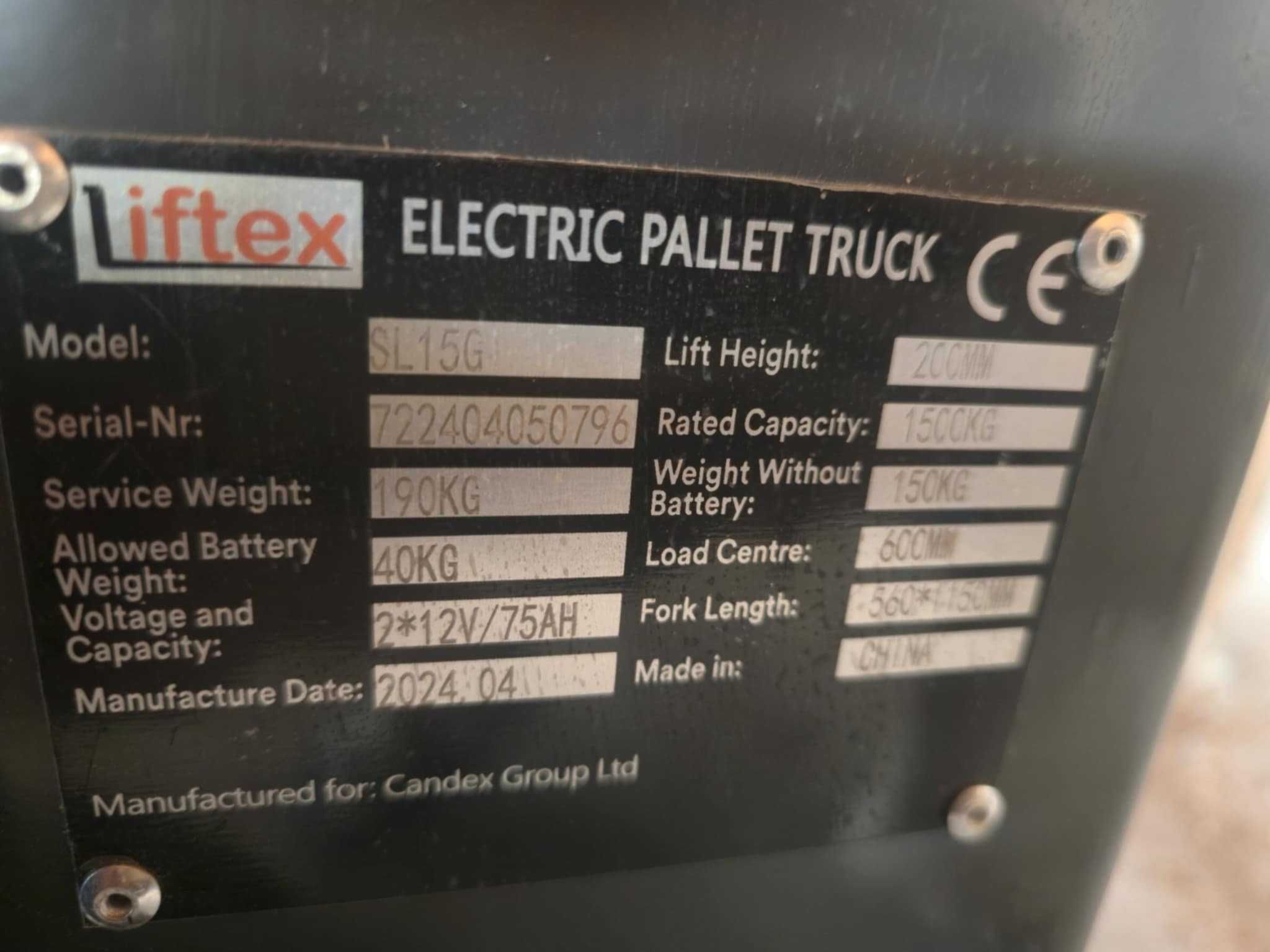 електрическа палетна количка liftex Sl15g