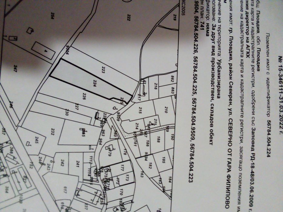 Парцел в строителни граници Пловдив