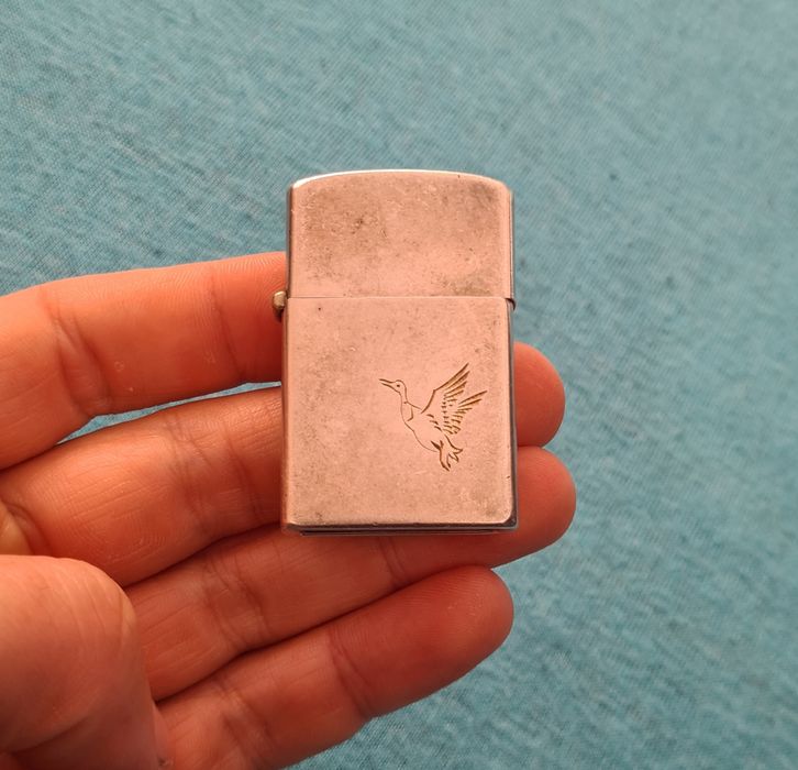 Bricheta Din Argint 950 Japan Veche Pe Benzina Stil Zippo