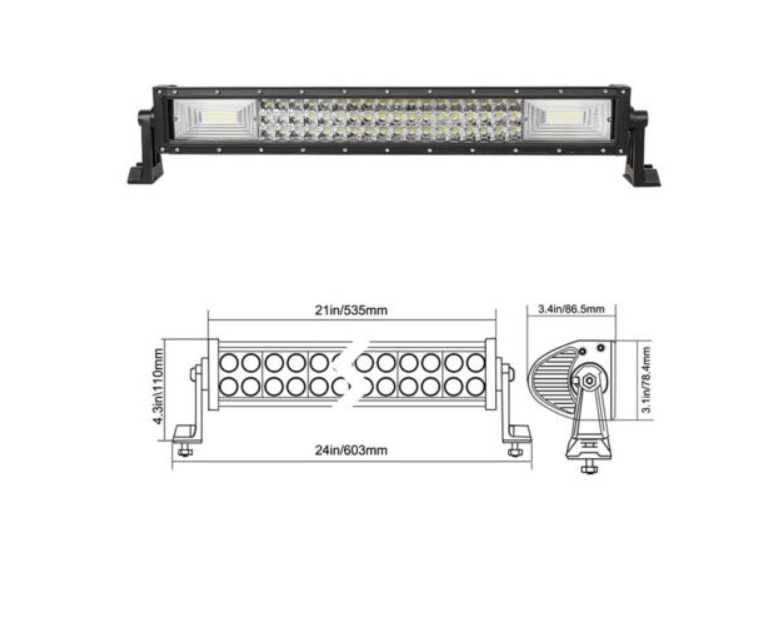 7D 7Д Диоден лед бар / LED BAR 55 СМ 324W